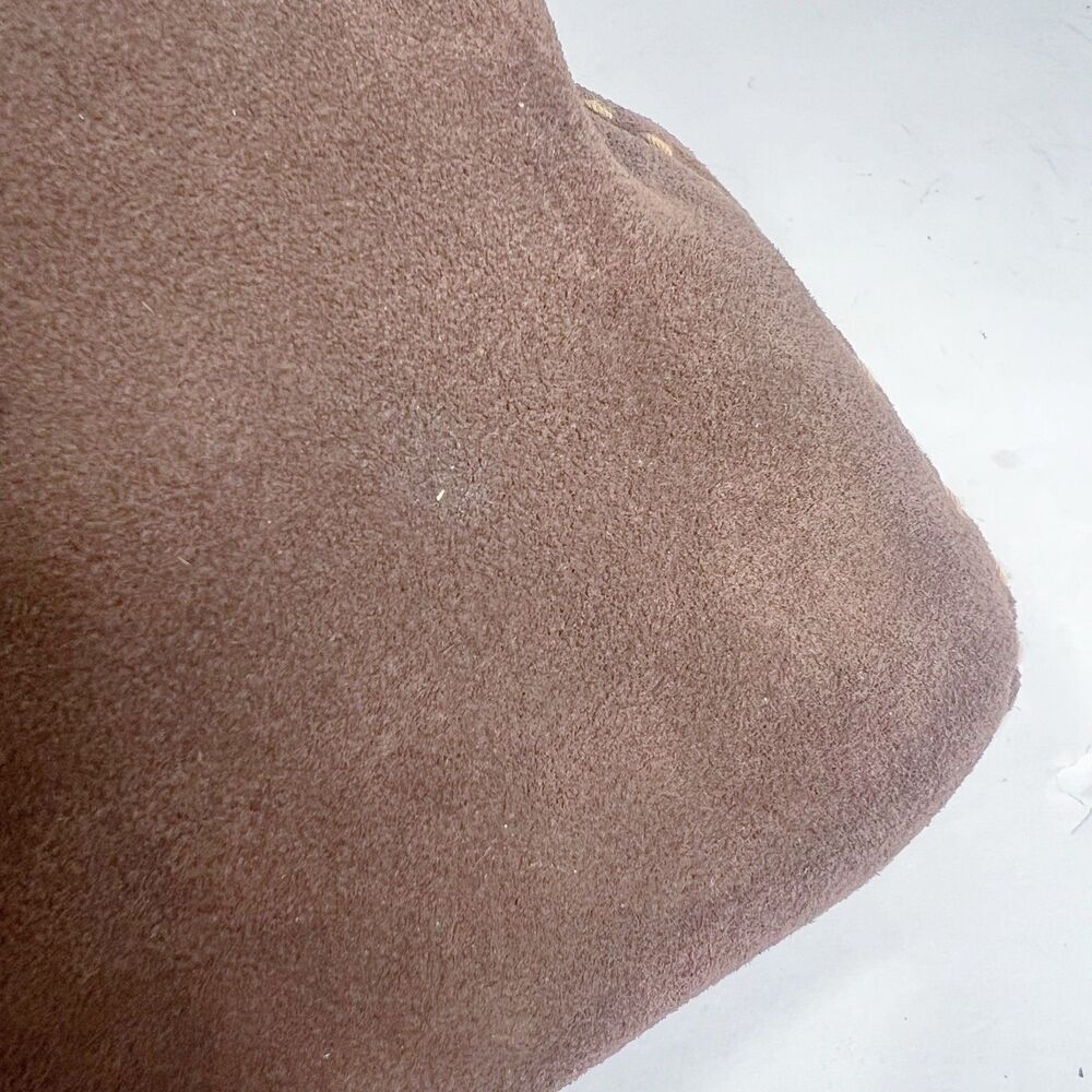 Vintage Sonoma Brown and Tan Suede Patchwork Shoulder Bag Purse - Picture 8 of 9